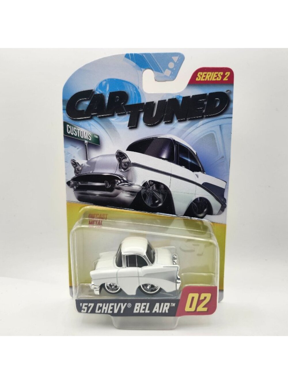 MGA CarTuned Series 2 No02 57 Chevy Bel Air Customs White Walgreens